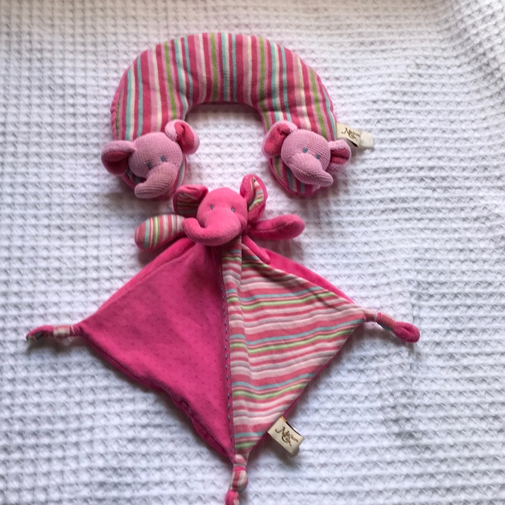 Mason chic cuddly knit Travel pillow and lovey